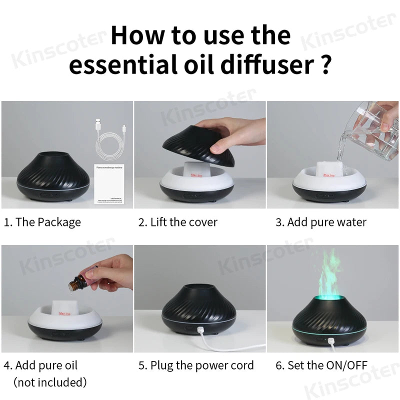 Flame Essential Oil Diffuser/Humidifier