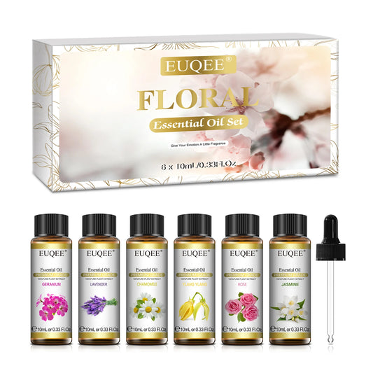 Floral Series Essential Oils Set 6 pcs*10 ml - EUQEE